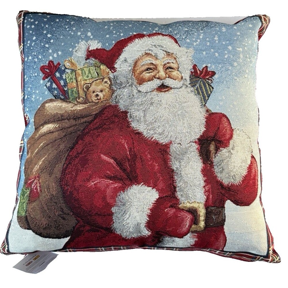 Caldeira Luxury Santa Claus Christmas Throw Pillow Decorative Made in UK - Picture 12 of 12